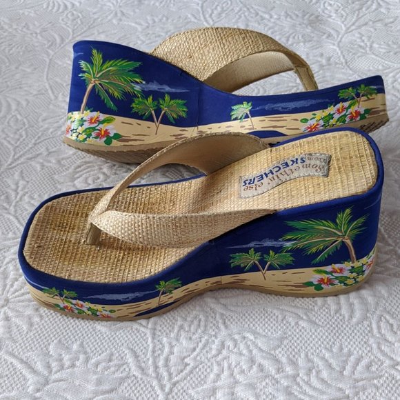 Skechers Shoes - VTG Skechers "Somethin else from" Hawaiian Wedges